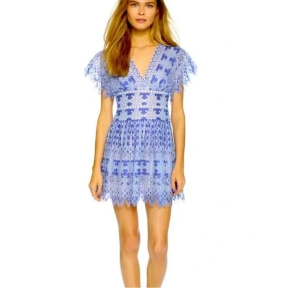 BCBGMaxAzria Tarin Blue Lace Dress